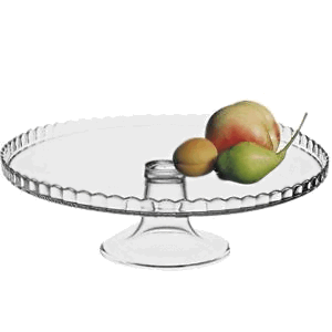 Подставка для торта (бортик вверх) «Патиссери»; стекло; диаметр=28, высота=9 см.; прозрачный