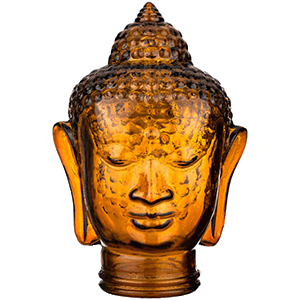 Декор для стола «Будда»; стекло; H=30см; оранжевый 