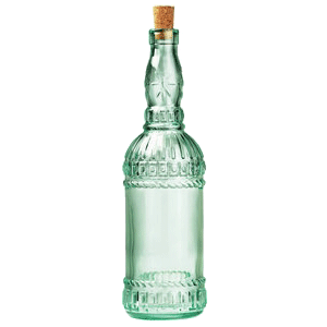 Бутылка для вина с пробкой «Эссизи»; стекло,дерево; 740 мл; диаметр=80, высота=315, длина=80 мм; прозрачный