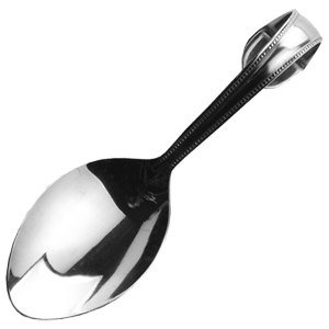 Ложка десертная для комплимента «СОНЕТ»; сталь нержавеющая; высота=35, длина=125, ширина=40 мм; металлический