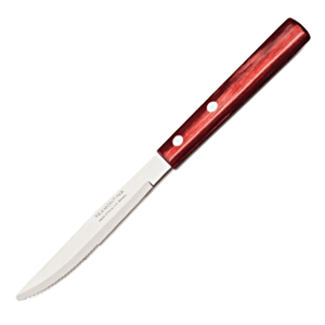 Нож столовый с деревянной ручкой (3 штуки); сталь нержавеющая; длина=200/105, ширина=10 мм; металлический