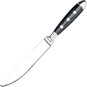 Нож для стейка «Дориа»; сталь нержавеющая; длина=21/11, ширина=1 см.; металлический, цвет: черный