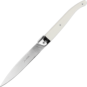 Нож для стейка; сталь нержавейка,пластик; L=11/22.5,B=1.5см; слоновая кость