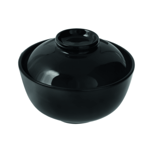 Мисосупница с крышкой «Кунстверк»; материал: фарфор; 300 мл; диаметр=12.5, высота=9.5 см.; цвет: черный