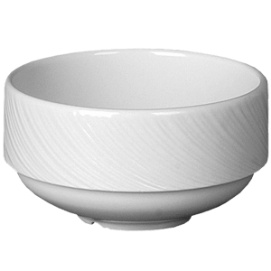 Супница, Бульонница (бульонная чашка) «Спайро»; материал: фарфор; 290 мл; диаметр=100, высота=45 мм; белый