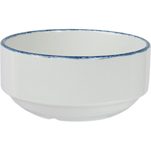 Супница, Бульонница (бульонная чашка) без ручек «Блю дэппл»; материал: фарфор; белый,синий