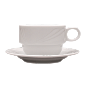 Чашка кофейная «Аркадия»; материал: фарфор; 160 мл; диаметр=7.5, высота=5.5, ширина=11 см.; белый