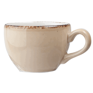 Чашка кофейная «Террамеса вит»; материал: фарфор; 85 мл; диаметр=6.5, высота=5, длина=8.5 см.; бежевая