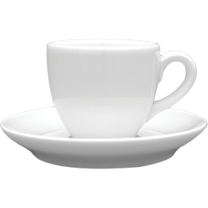 Чашка кофейная «Аида»; фарфор; 80мл; D=6, H=5, L=9см; белый