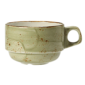Чашка кофейная «Крафт»; материал: фарфор; 100 мл; диаметр=6.5, высота=5, длина=8.5 см.; зеленый