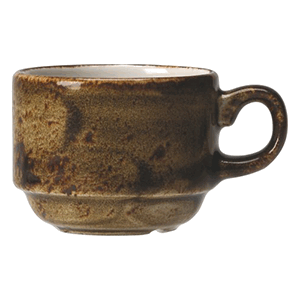 Чашка кофейная «Крафт»; материал: фарфор; 100 мл; диаметр=6.5, высота=5, длина=8.5 см.; коричневый