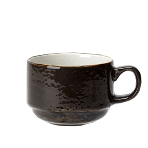 Чашка кофейная «Крафт»; материал: фарфор; 100 мл; диаметр=6.5, высота=5, длина=8.5 см.; серый