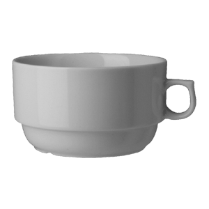 Чашка чайная «Прага»; материал: фарфор; 330 мл; диаметр=10, высота=6, длина=12 см.; белый