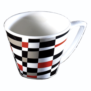 Чашка чайная «Zing»; материал: фарфор; 230 мл; диаметр=10, высота=8.6, длина=11.3 см.; разноцветные, белый