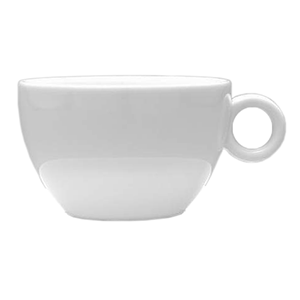 Чашка чайная «Бола»; материал: фарфор; 280 мл; диаметр=10.5, высота=7, длина=13 см.; белый