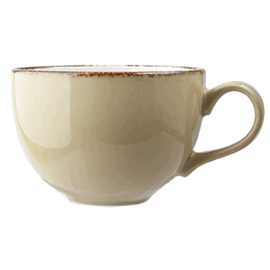 Чашка чайная «Террамеса олива»; материал: фарфор; 340 мл; диаметр=10, высота=7, длина=12.8 см.; оливковый