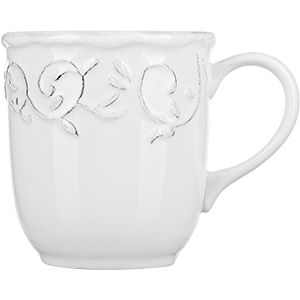 Чашка чайная «Фестон»; керамика; 350мл; белый