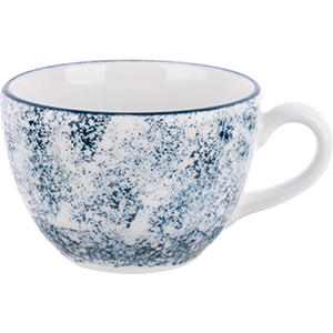 Чашка чайная «Аида»; фарфор; 180мл; белый,синий