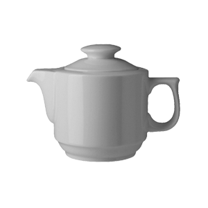 Чайник с крышкой «Прага»; материал: фарфор; 350 мл; высота=11, длина=14, ширина=9 см.; белый