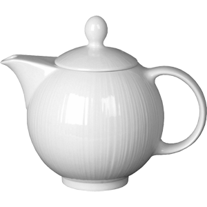 Чайник «Спайро»; материал: фарфор; 475 мл; диаметр=46, высота=45, длина=160, ширина=105 мм; белый