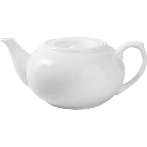 Чайник «Кунстверк»; материал: фарфор; 1170 мл; диаметр=10, высота=8.5, длина=22.5 см.; белый