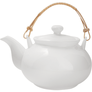 Чайник «Кунстверк»; материал: фарфор; 590 мл; диаметр=8, высота=9.5, длина=15.3 см.; белый