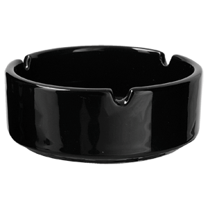 Пепельница «Кунстверк»; материал: фарфор; диаметр=10, высота=3.7 см.; цвет: черный