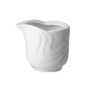 Молочник «Мелодия»; материал: фарфор; 40 мл; высота=4.5, длина=5.4, ширина=3.9 см.; белый