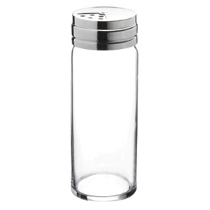 Емкость соль/перец «Бэйсик»; стекло, сталь нержавеющая; 240 мл; диаметр=52, высота=142 мм