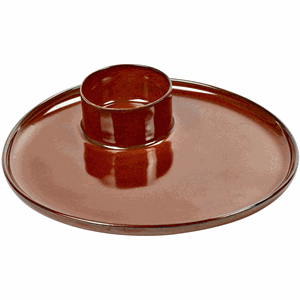 Тарелка с подставкой для яйца Terres de Reves Serax; керамика; D=15.6см; красный