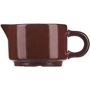 Сливочник «Шоколад»; фарфор; 50мл; D=6.5,H=4см; темно-коричневая