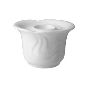 Подсвечник «Мелодия»; материал: фарфор; диаметр=3, высота=5.7, длина=8.7, ширина=7.3 см.; белый