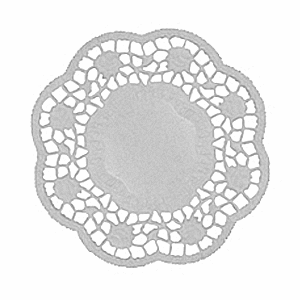 Настольные подкладки кружевные (1000 штук); бумага; диаметр=10, высота=4, длина=22, ширина=10 см.; белый