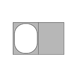 Гастроемкость (1/2); полипропилен; 13л; высота=20, длина=32.5, ширина=26.5 см.; белый