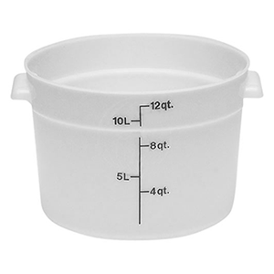 Контейнер для пищевых продуктов; полиэтилен; 11.4л; диаметр=37.8, высота=21.3 см.; белый