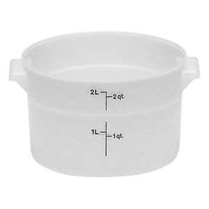Контейнер для пищевых продуктов; полиэтилен; диаметр=37.8, высота=38 см.; белый