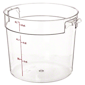 Контейнер; поликарбонат; 5.7л; диаметр=25.2, высота=20.2 см.; прозрачный