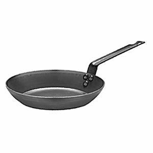 Сковорода; черная сталь; диаметр=280, высота=50, длина=515 мм; серый