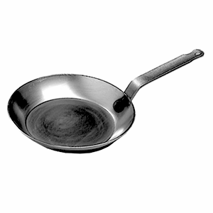 Сковорода; цвет: черный сталь; диаметр=24, высота=4, длина=42 см.; серый