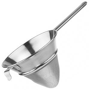 Дуршлаг конический; сталь нержавеющая; диаметр=24, длина=250 мм; металлический