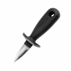 Нож для устриц; сталь нержавеющая,пластик; длина=155, ширина=45 мм; цвет: черный,металлический