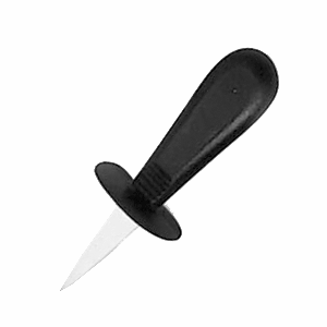 Нож для устриц; сталь нержавеющая,пластик; высота=3.5, длина=13/4.5, ширина=4 см.; металлический, цвет: черный