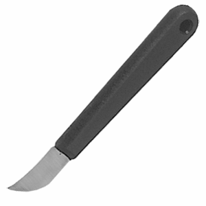 Нож для ка штана; сталь, пластик; высота=1, длина=14, ширина=1.8 см.; цвет: черный,металлический