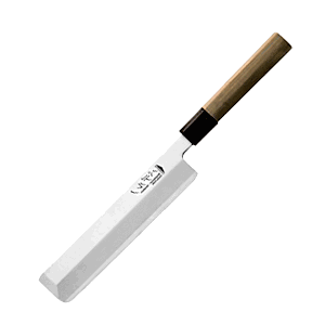 Нож усуба для овощей; сталь, дерево; длина=32/18, ширина=5 см.; металлический,древесный