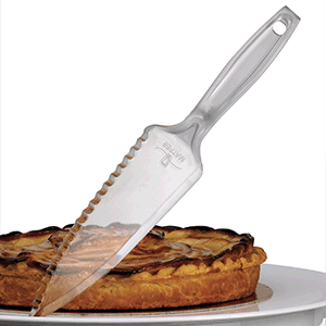 Нож кондитерский; пластик; длина=29 см.; прозрачный