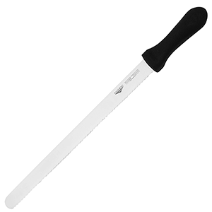 Нож кондитерский; сталь,пластик; L=36см; черный