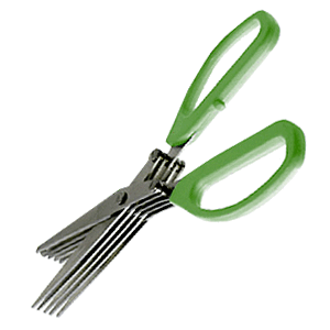 Ножницы для нарезки зелени; сталь, пластик; длина=335/260, ширина=11 мм; металлический,зеленый