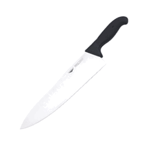 Нож поварской; сталь, пластик; длина=445/300, ширина=65 мм; цвет: черный,металлический