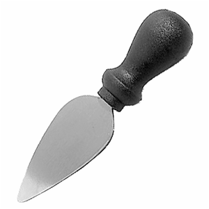 Нож для твердых сыров; сталь нержавеющая,пластик; высота=4.5, длина=20.5/10 см.; металлический, цвет: черный