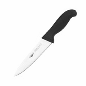 Нож кухонный универсальный; сталь, пластик; длина=290/160, ширина=31 мм; цвет: черный